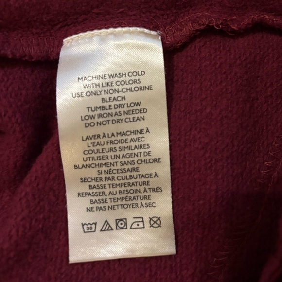 Maeve x Nathalie Lete Circus Long Sleeve Drawstring Top in Wine Size XS. NWT - Picture 11 of 12